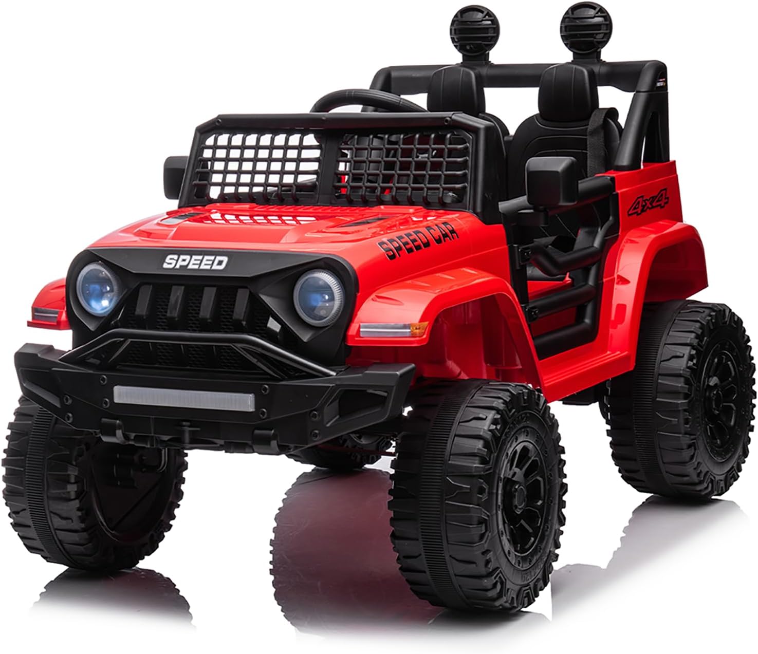 TCARAIWEN 2 Seat 24V Kids Ride on Electric ATV, Ride on Truck Toy for Kids 3-6 Years Old with Remote Control Music Player, Pink