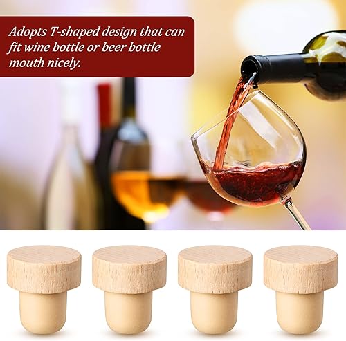 Miniatura 7 de Tapones de corcho en forma de T para botella de vino, corcho, tapón de vino, tapones de vino reutilizables, tapones de madera y goma, tapones de