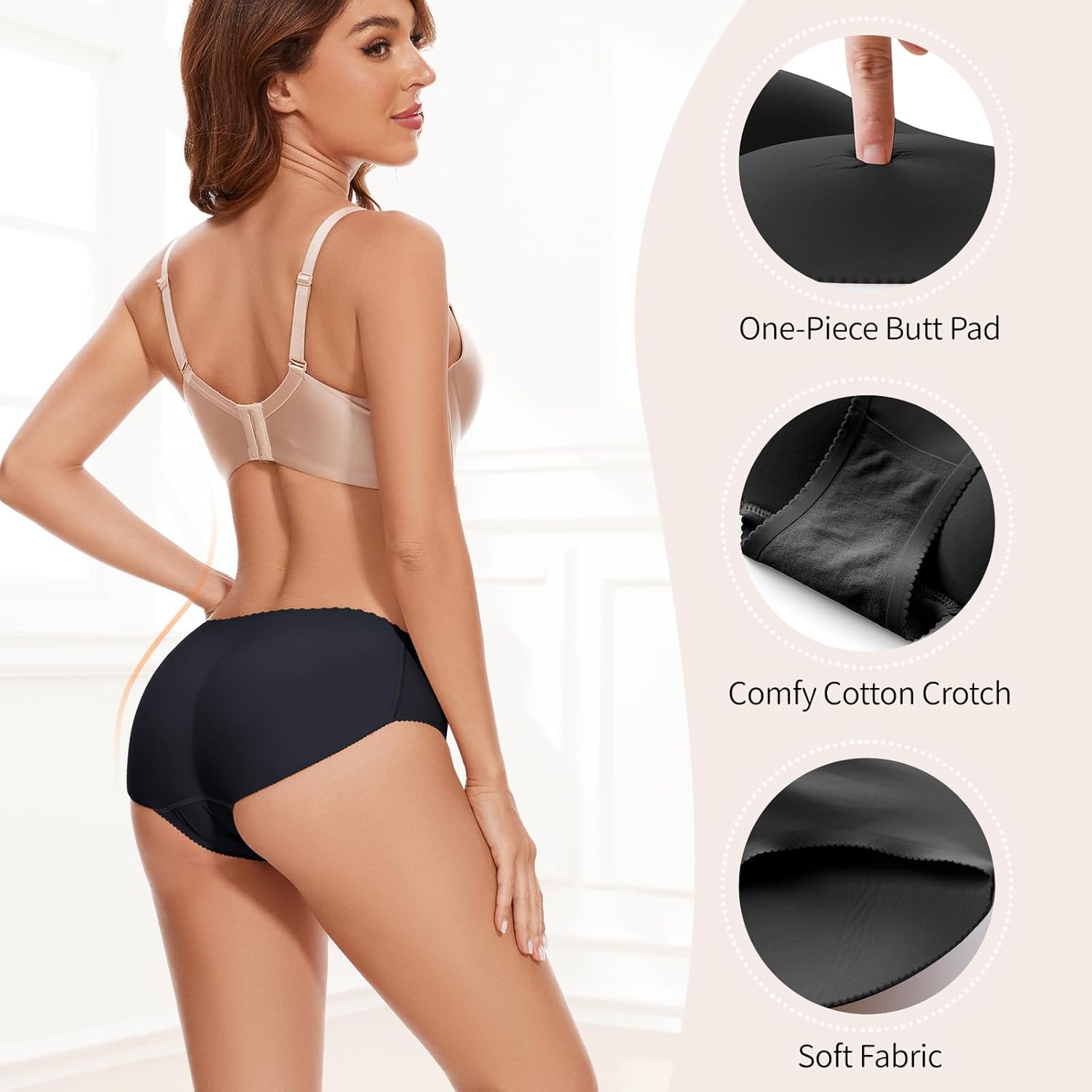 Butt Lifter Panties Padded Underwear for Women Hip Enahncer Shapewear Butt Lifting Panty Seamless Booty Pads - Image 3