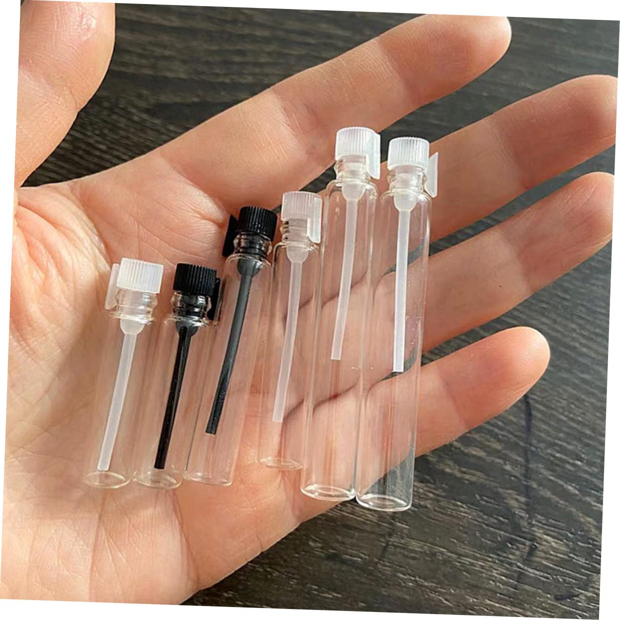 BESTYASH 5 Set Boccette Vuote Vetro Per Profumi E Essenziali Riutilizzabili Trasportabili E Antiscivolo Contenitori Viaggio Per Liquidi Cosmetici 100 Pezzi*5