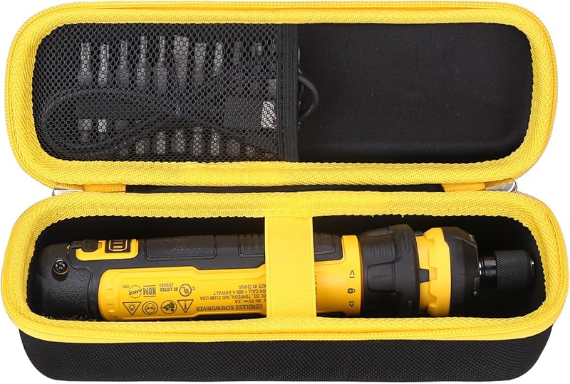 Case for DEWALT Cordless Screwdriver with FLEXDRIVE Control and Screwdriving Bits DWHT66719 - Travel Protective Carrying Storage Bag (Black)
