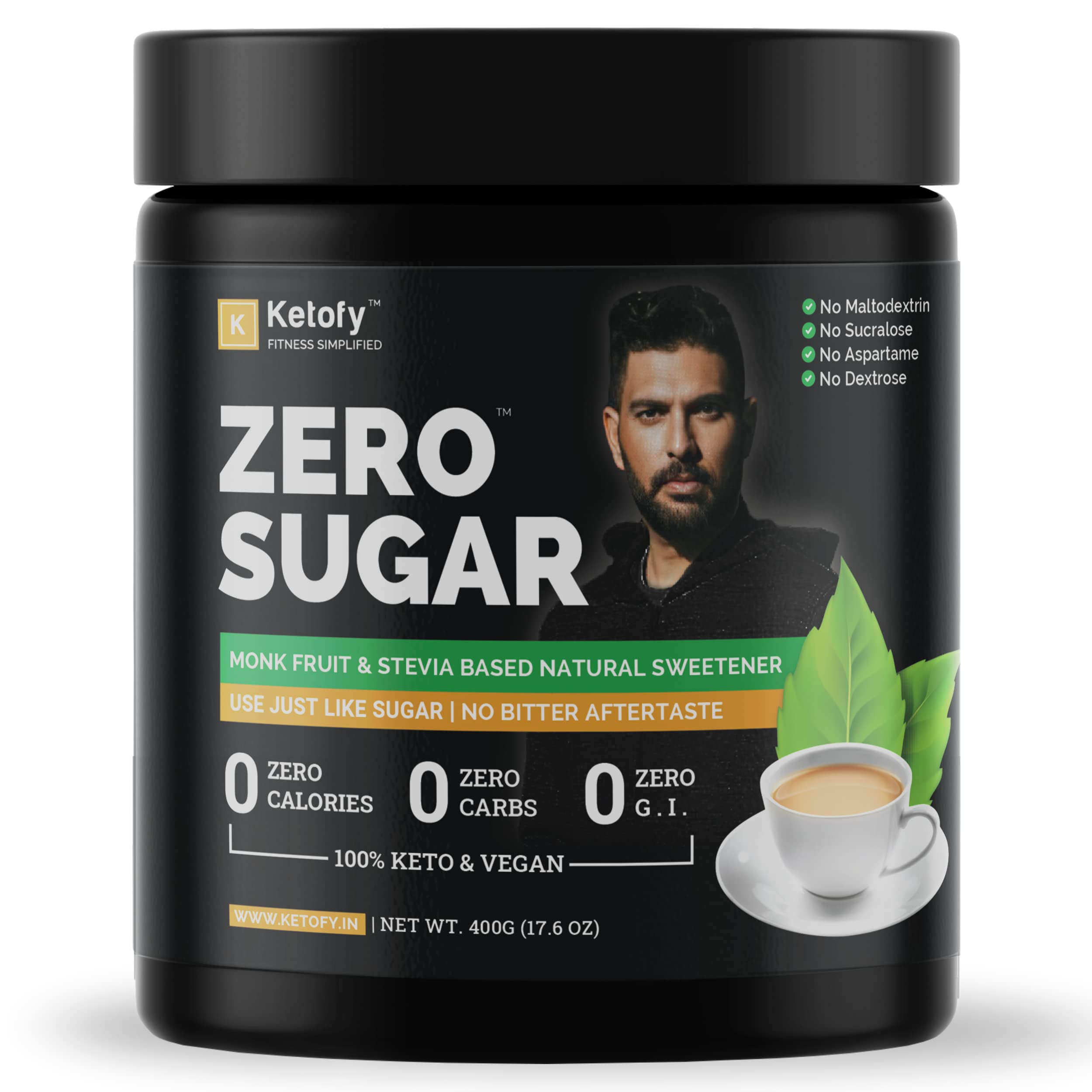 Buy Zero Sugar (400g) Stevia and Monk Fruit Sweetener No
