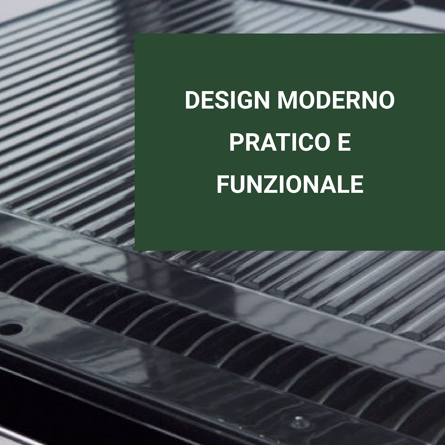 RISTOATTREZZATURE - Vetrina refrigerata da banco 88x56,8x68,6h cm vetro curvo 4 lati in vetro nera 160 lt 0 +12 °C
