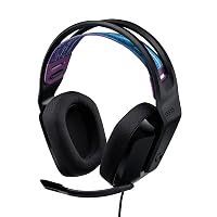Logitech G G335, cuffia gaming cablata con microfono flip-to-mute