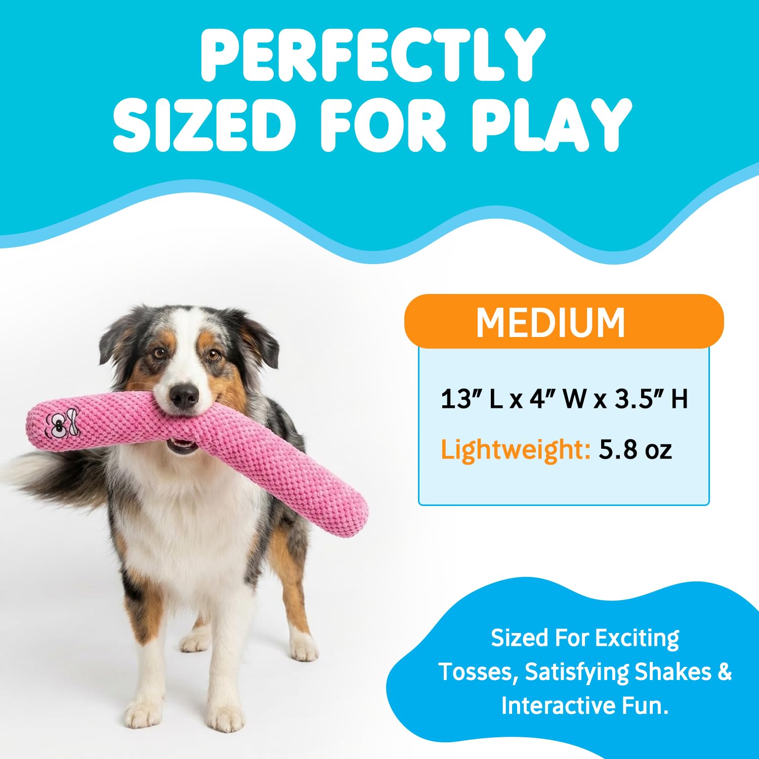 GURU Pet: Fry Guy: 5-teiliges Set – Medium – 4 Plüsch-Hundespielzeuge mit Halter, quietscht und knistert, Fry Shape Charaktere, strapazierfähiger Stoff, Kau-Apportier-Thrash-Play