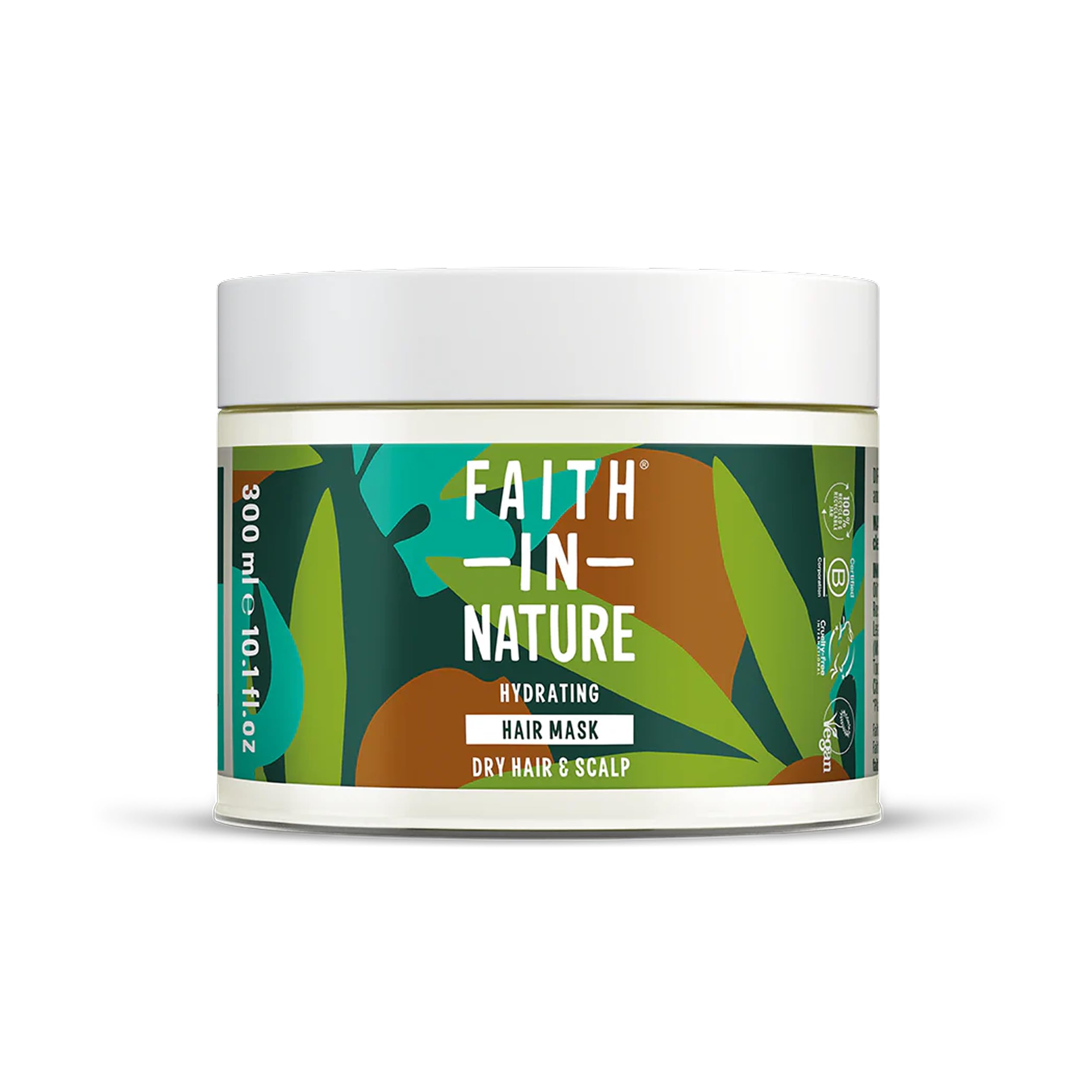 Faith In Nature Organic Coconut and Shea Butter Hair Mask, Hydrating for Dry Hair & Scalp, Vegan and Cruelty Free, No SLS, Silicones or Parabens, 300 ml, Pack of 1