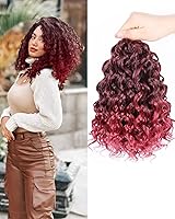 Vista 28 de Gogo Curl Cabello de Ganchillo Rizado de 8 Pulgadas Cabello Corto Rizado de Ganchillo para Mujeres Negras Rizos de Playa Onda de Agua Cabello Rizado