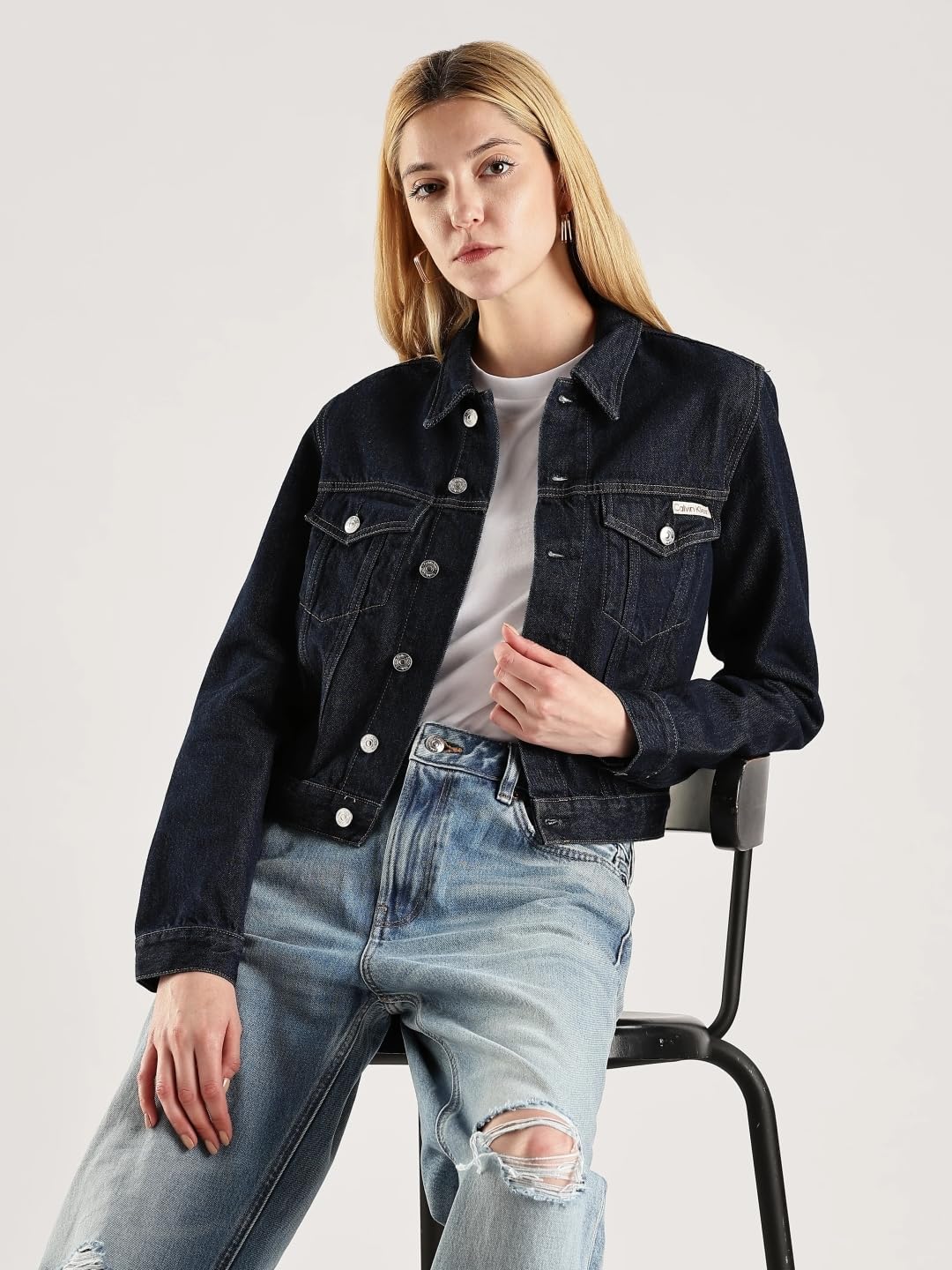 Calvin Klein Kurtka Trucker Kobiety Kurtka Dżinsowa Z Lat 90. J20j225066