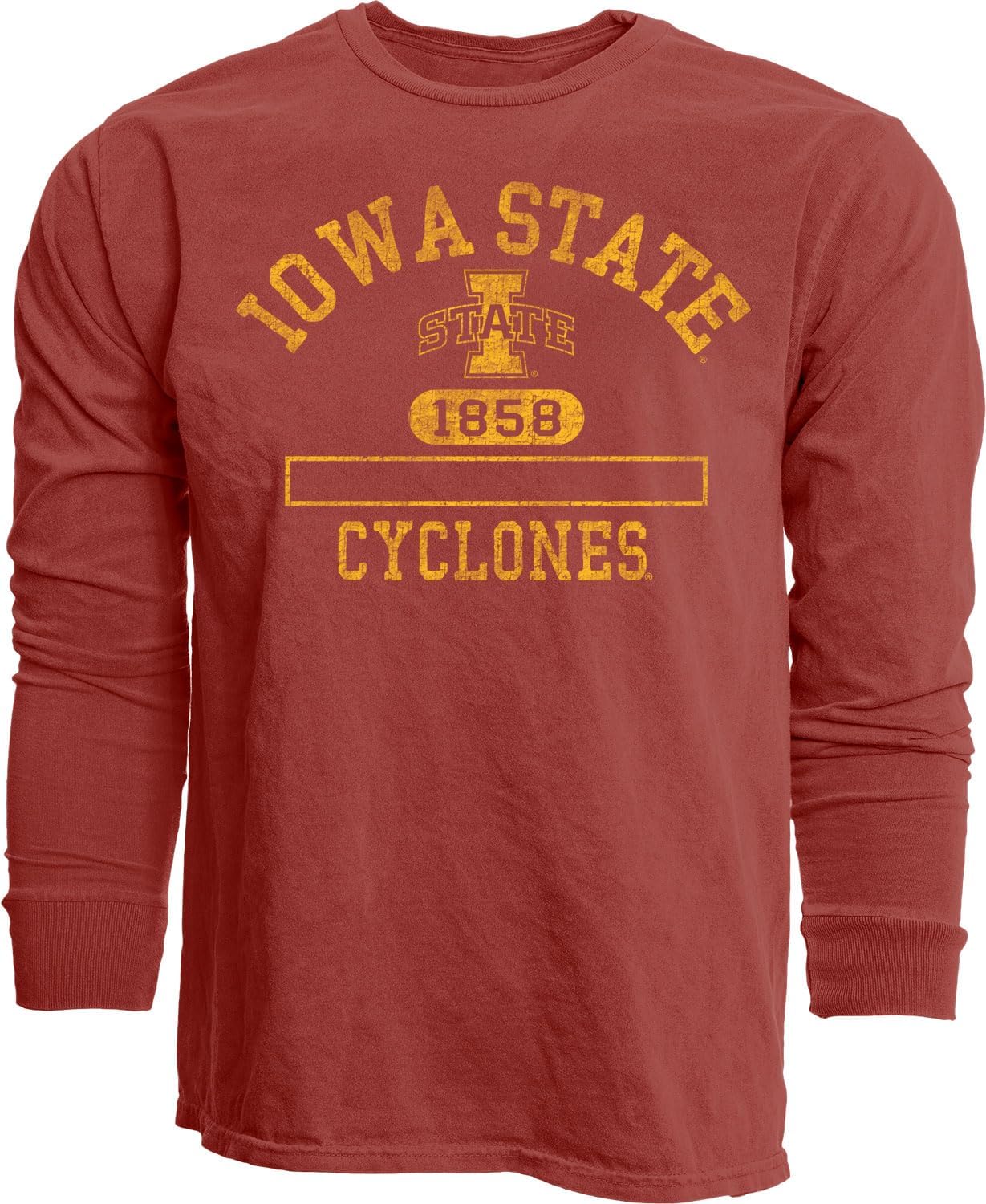 Blue 84 NCAA Unisex-Adult NCAA Officially Licensed Long Sleeve T-Shirt Team Color Dyed Ringspun