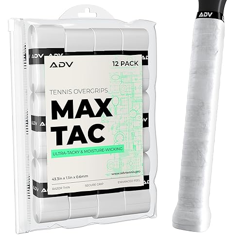 ADV MaxTac Tacky - Cinta de agarre para raqueta de tenis profesional, extremadamente pegajosa, antideslizante, delgada y fácil de usar, color