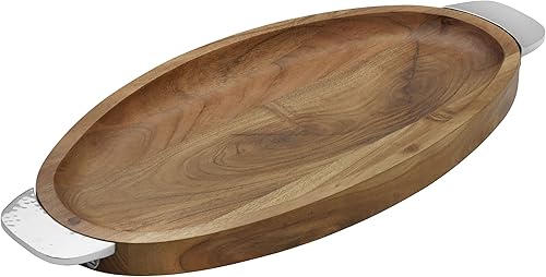 Towle Wood & Hammersmith - Plato ovalado, 20.5 pulgadas, color marrón