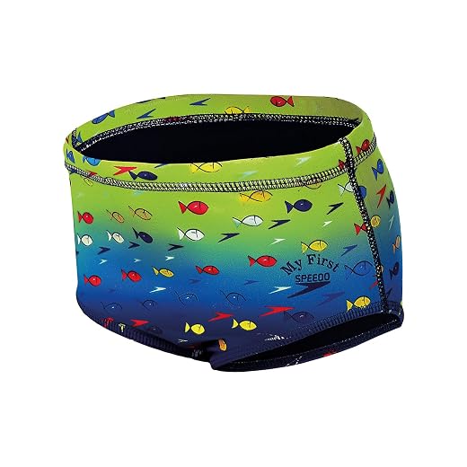 Sunga Infantil, Speedo, Degradê Fish, Conforto e Estilo, Tamanho 24M - Azul Verde