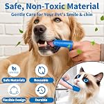 6 PCS Asaloy Pet Grooming Kit | Dog Washing Gloves | Dog Bath Brush | Dog Toothbrush Finger | Cat Bathing Supplies | Dogs Bath Supplies