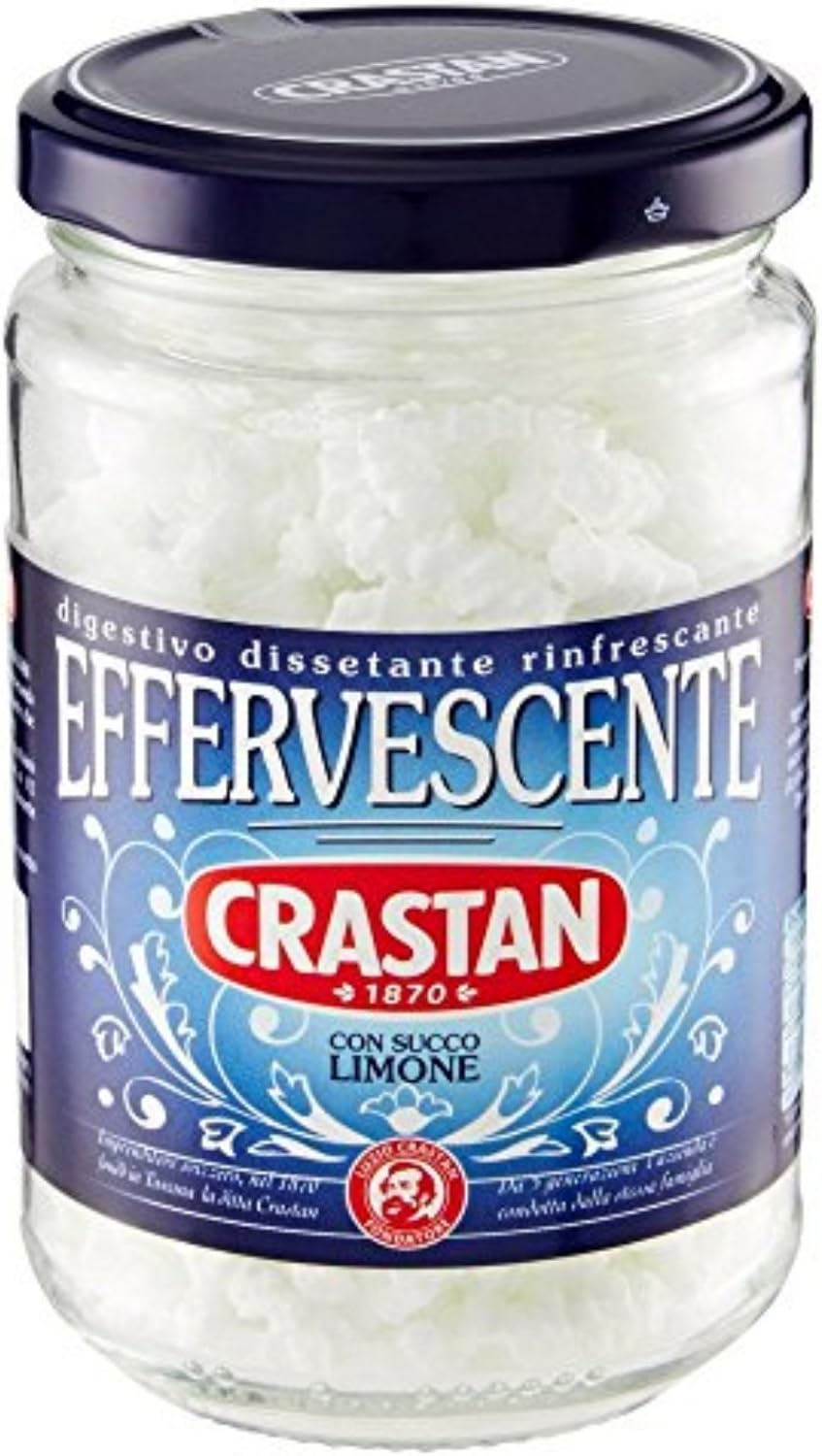 Crastan Effervescent Antacid Granules with Lemon Juice,100 g /3.38 fl.oz Glass Jar