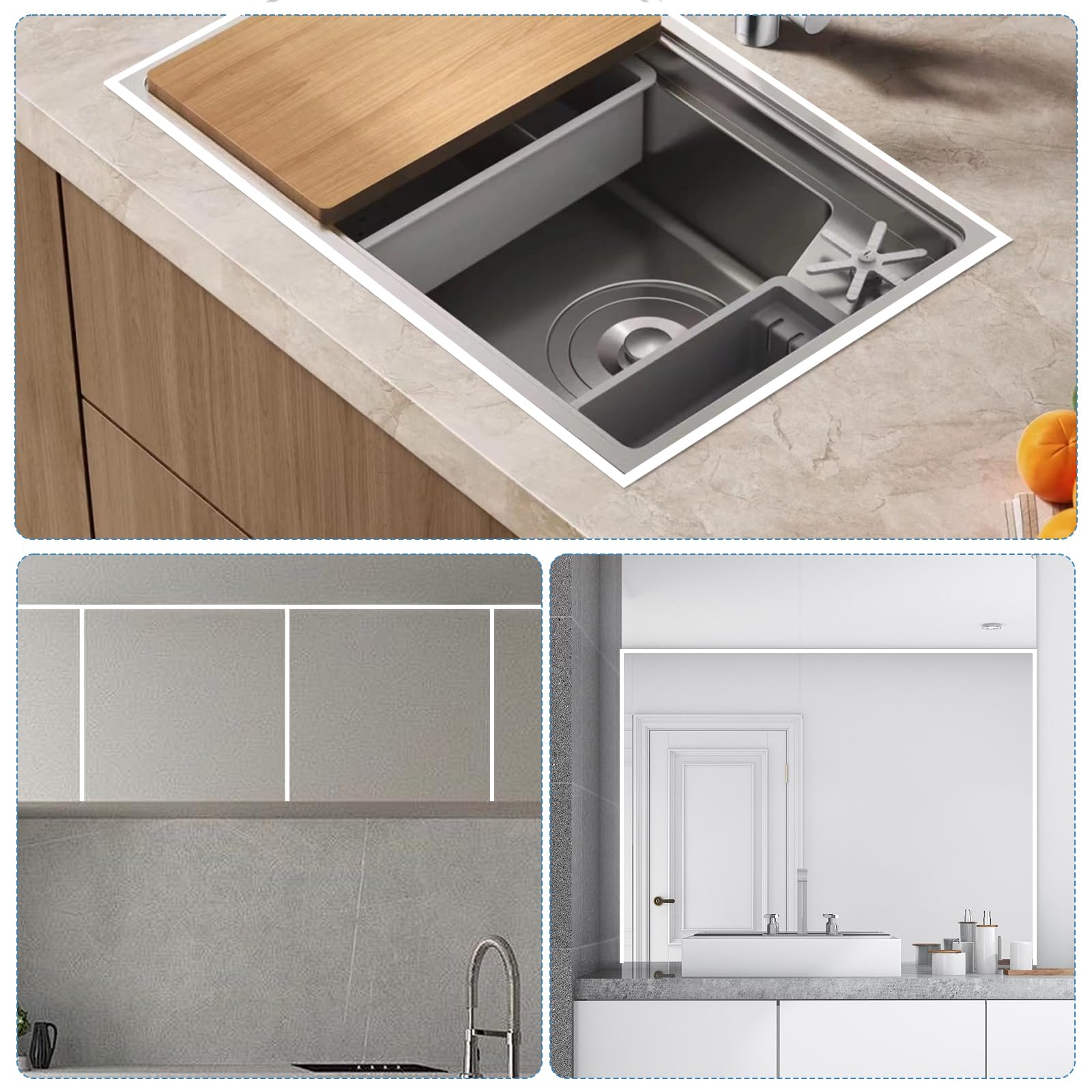 10 M X 1 cm Modanatura Adesiva Nastro Di Decorazione Auto-Adesivo Adatto per Finestre Porte Specchi Paraschizzi Da Cucina E Mobili Bianco