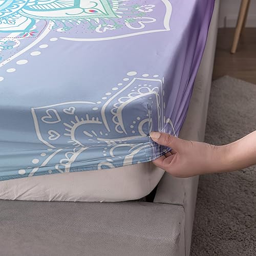 Miniatura 5 de HOSIMA Juego de sábanas bajeras con temática de tortuga marina, diseño de playa costera, para decoración de habitación de niños, adolescentes y