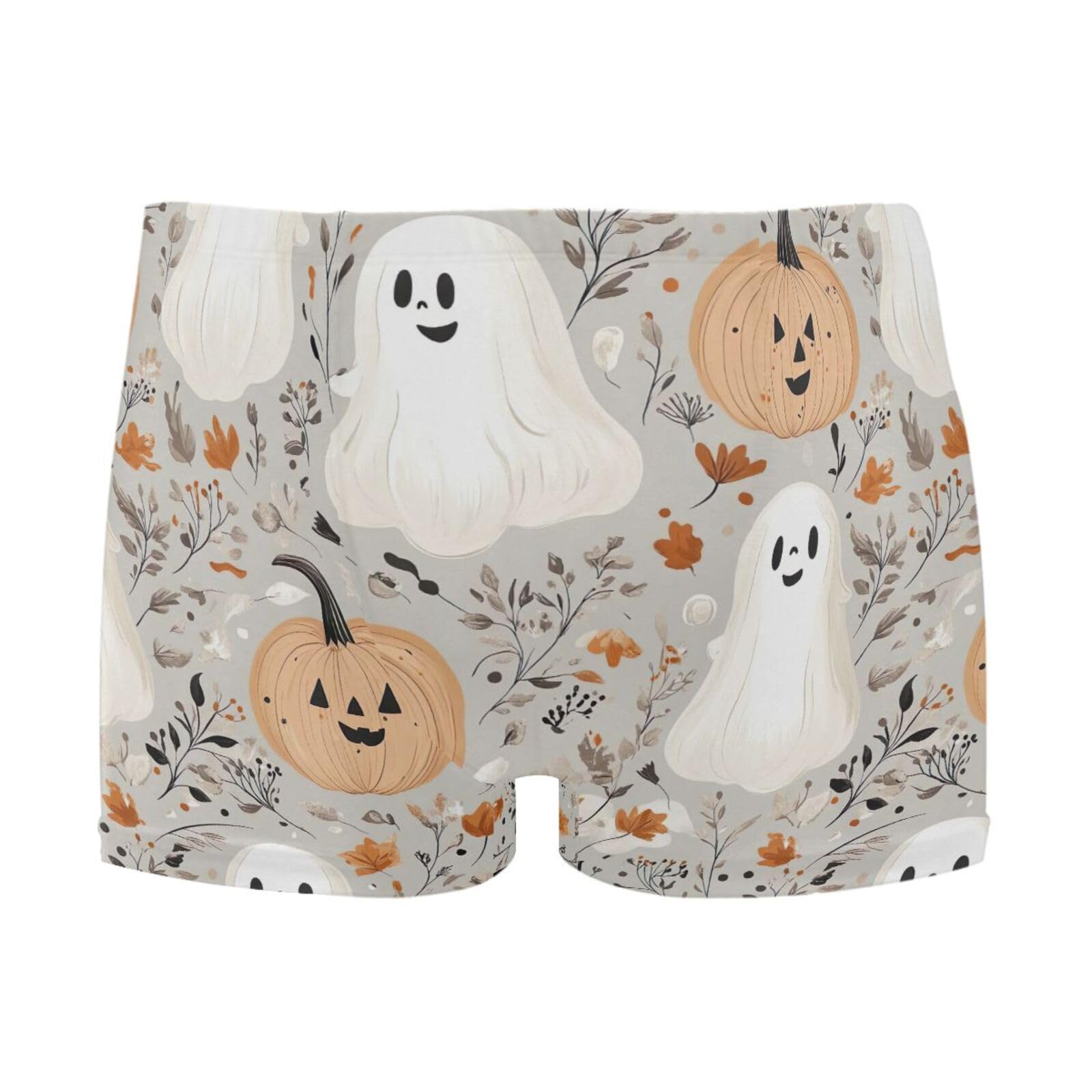 UMIRIKO Halloween Ghosts Pumpkins Men's Swim Trunk Square Leg Swimsuit Swimwear Swim Briefs for Men 2XL 202b7076