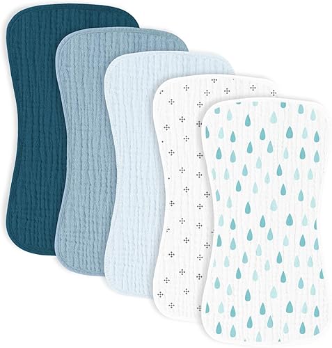 MairMore Paquete de 5 paños de muselina para eructos para bebé, paños de muselina neutra para bebés, niños y niñas, toalla para recién nacidos,