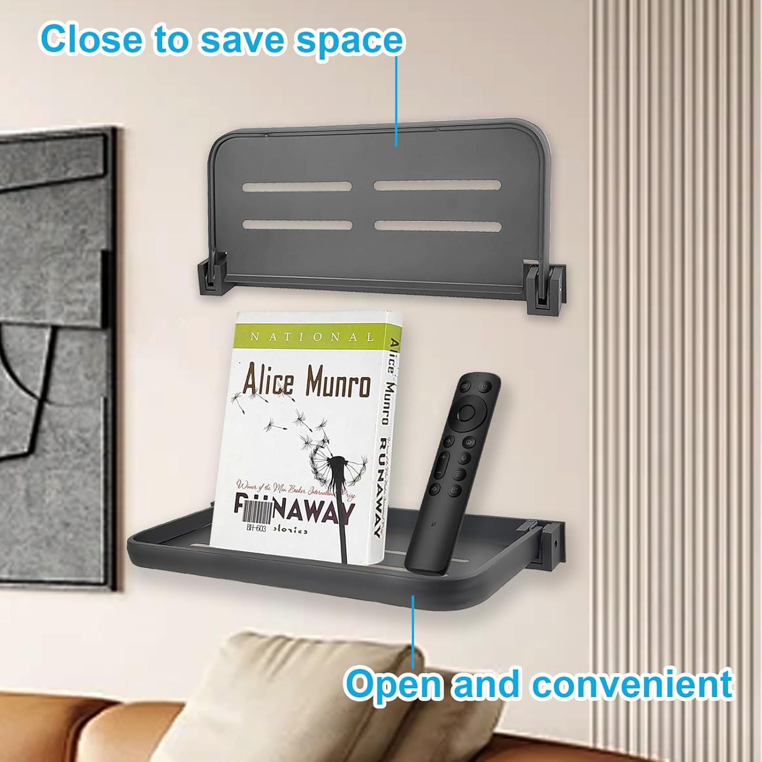 YEXEXINM 2 Pack RV Aluminum Fold-Down Wall Shelf - Wall-Mounted Hidden Foldable Shelf for Compact Camper Storage | Perfect RV Shelf for Inside - RV Furniture Parts & Hardware.