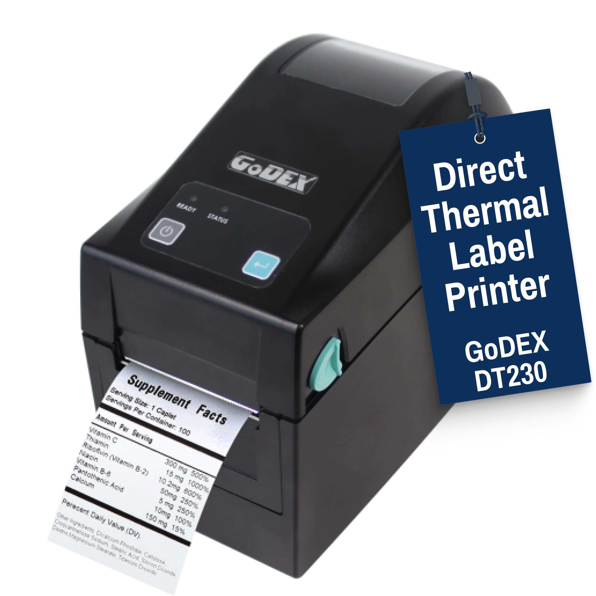 McAuley Labels GoDEX DT230 300 DPI Thermal Label Printer, 2 Inch