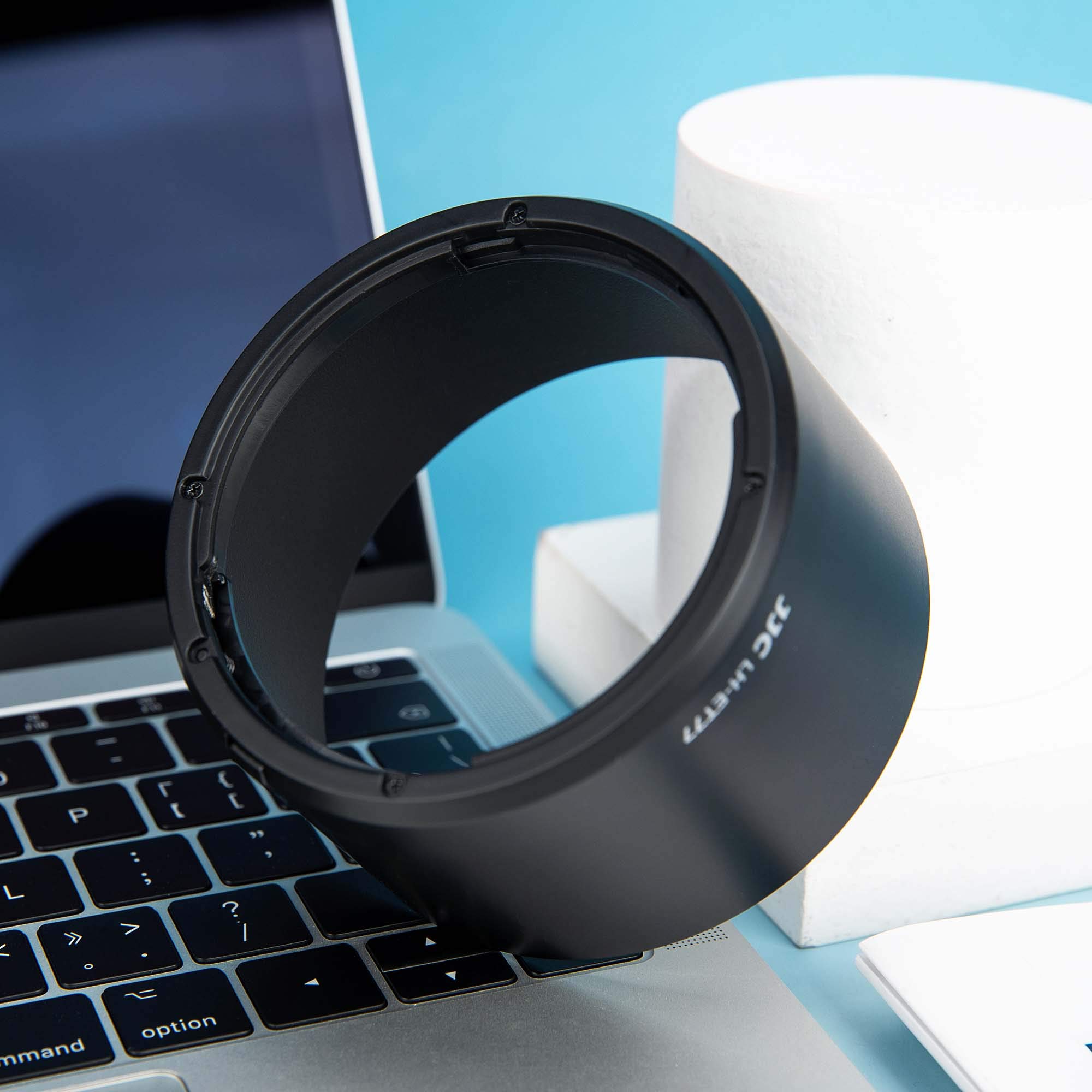 JJC Paraluce a baionetta per obiettivo Canon RF 85 mm f/2 Macro IS STM su fotocamera DSLR Canon EOS R R5 R6 RP – sostituisce il paraluce Canon ET-77 DSLR Fotografia fotografica