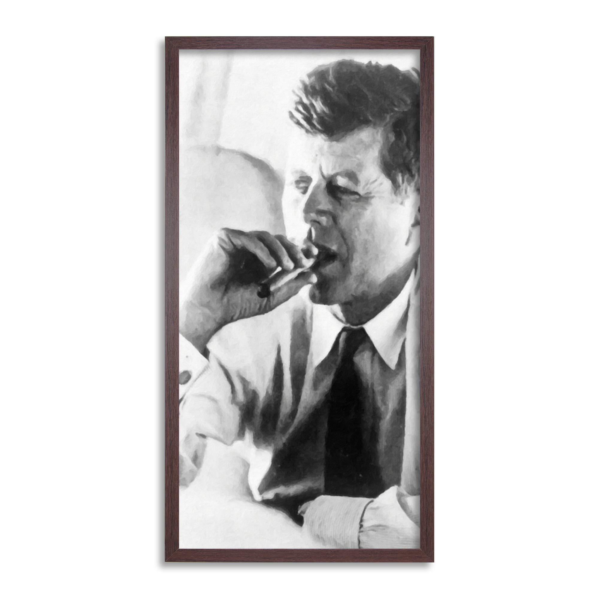 Wee Blue Coo John Kennedy USA President JFK Long Panel Framed Wall Art Print