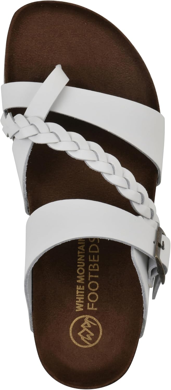 White Mountain Women's Hazy Braided Footbed Sandal