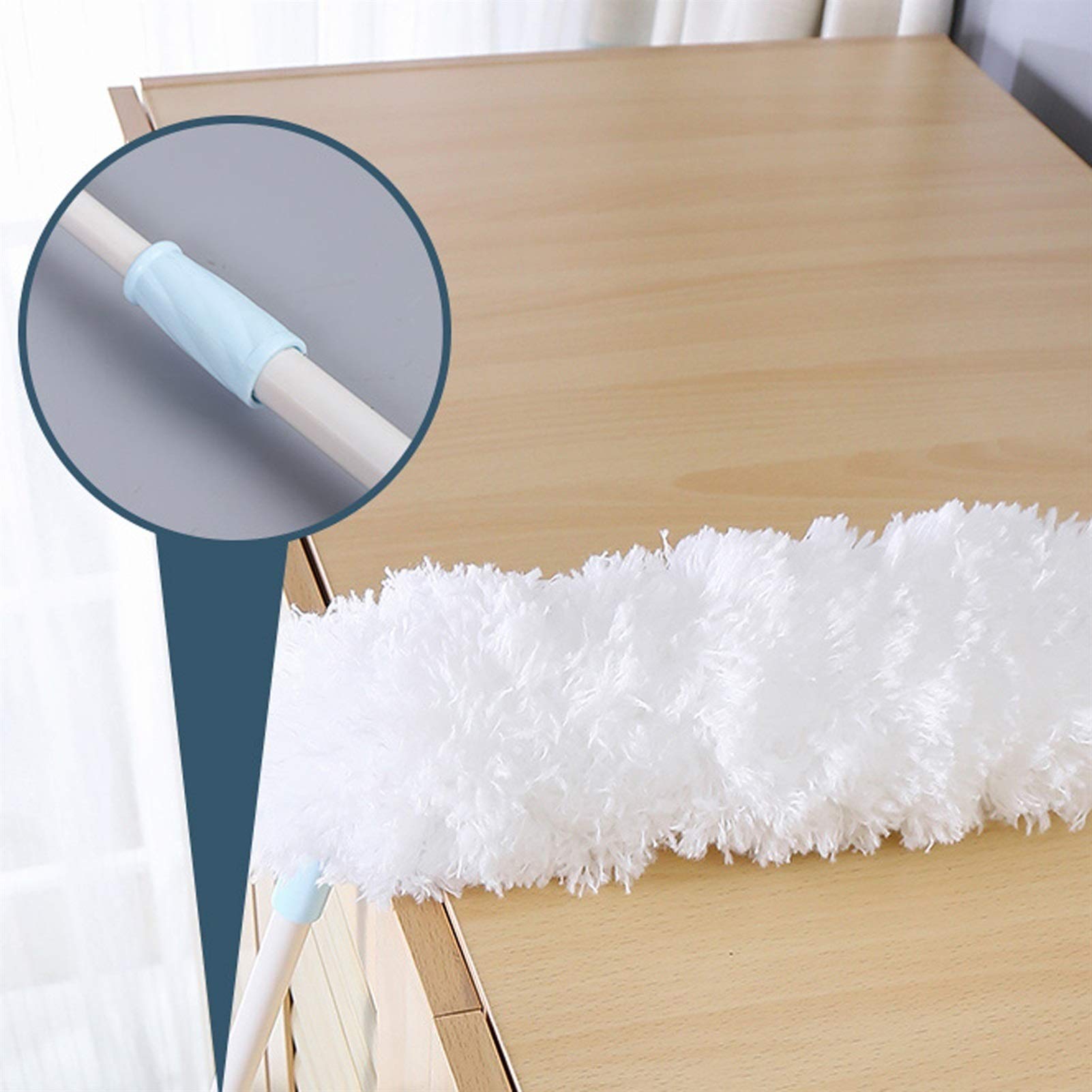 Plumero de microfibra para techos altos, escoba de mano telescópica con cabezal flexible desmontable, cepillo de limpieza lavable para ventiladores, coches y muebles del hogar