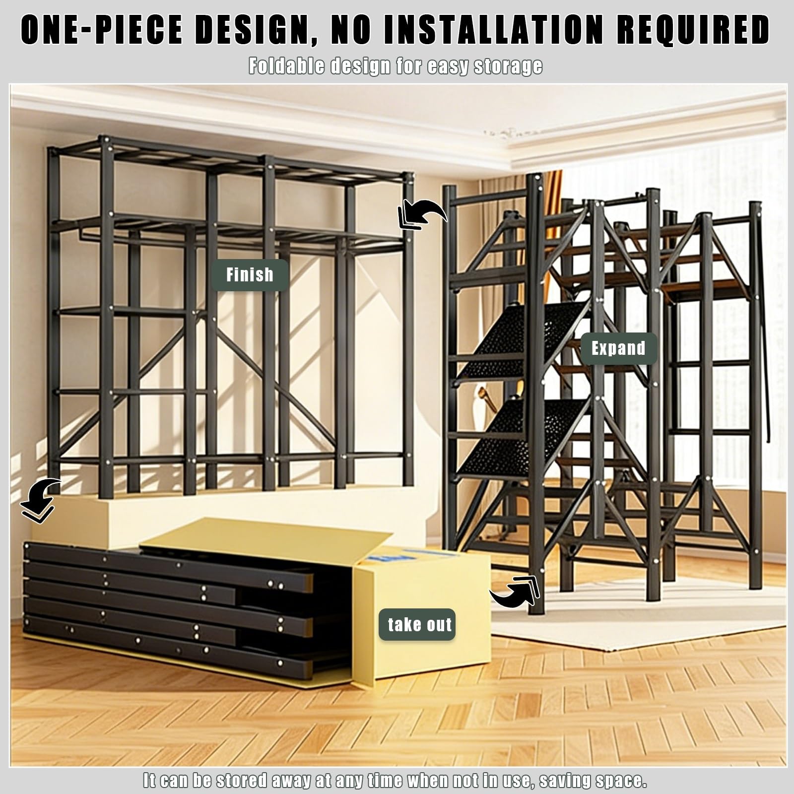 Zusammenklappbarer Kleiderschrank,Faltschrank Zum Aufhängen Von Kleidung,Tragbarer Stoffschrank Aus Metall,Einfach Stoff-Kleiderschrank,Große Faltschrank Für Schlafzimmer(145cm/57in)
