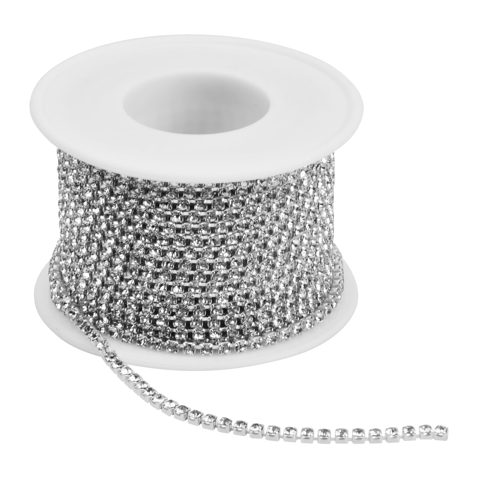 YILANJIN 10 Yards Rhinestone Chain, 2.5mm Crystal Rhinestones, Metal and Glass Rhinestone Trim for Jewelry, Crafts, Clothing, DIY Decoration, سلسلة أحجار الراين