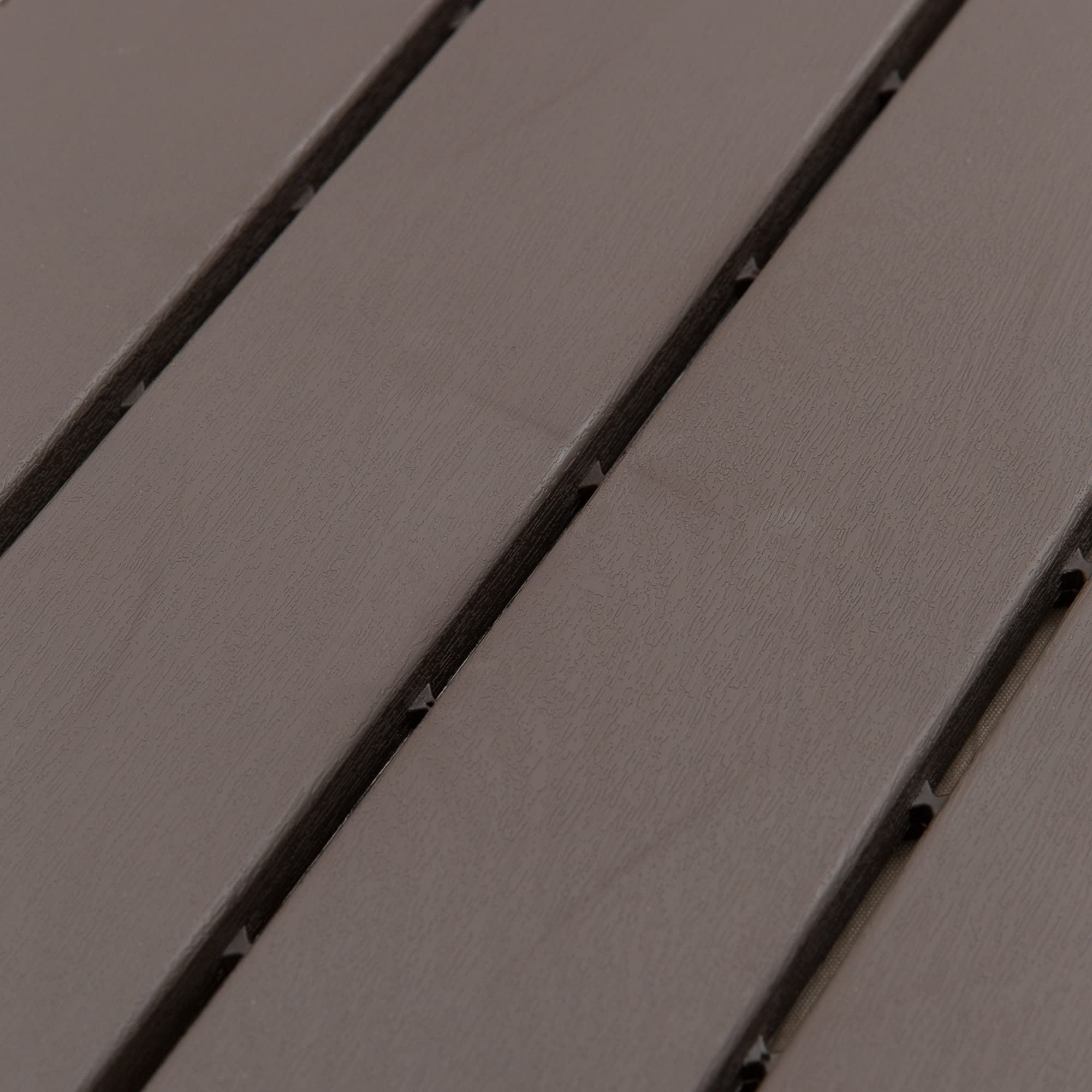 Outsunny Caillebotis Plastique Emboîtables Pose Simple Lot de 9 Chocolat | Dalles Terrasse, Petits Carreaux Composite Imitation Bois