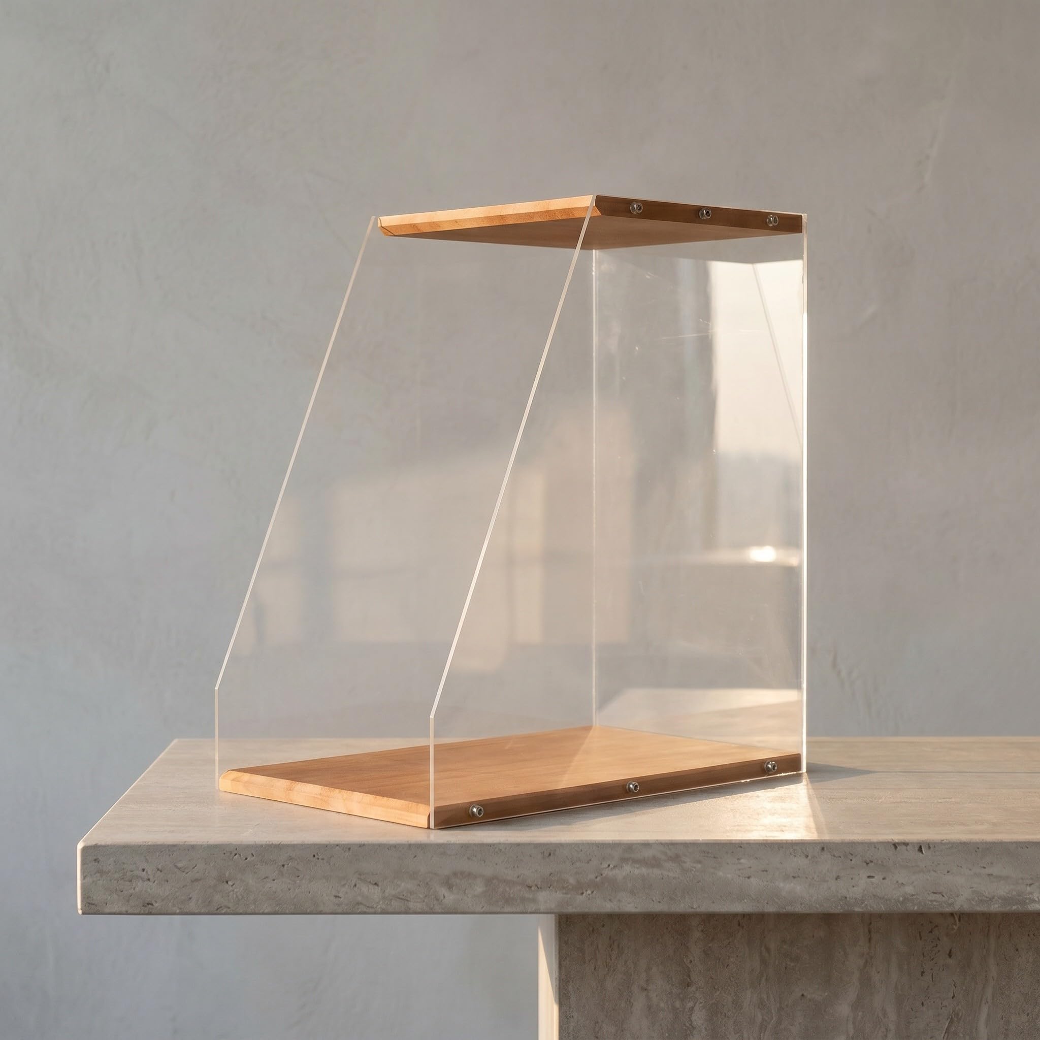 YARNOW Cassa in legno per la conservazione di dischi in vinile, espositore da tavolo per dischi, libri e cassette, contenitore a cubo per la tua preziosa collezione di album.