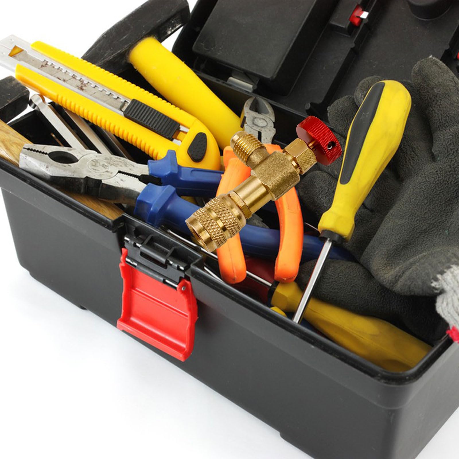 Válvula De Seguridad Para Aire Acondicionado - Perfecta Para Mantenimiento, Evita Pérdidas De Refrigerante (R410, 1/4" A 5/16")