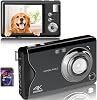 Digital Camera 48MP 1080P Full HD Camera 32GB TF Card 3.0 Inch Screen Portable Compact Camera with 16x Digital Zoom 4K Ultra HD Video Recording (Black)