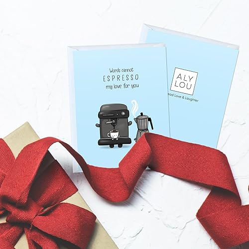 Miniatura 8 de Coffee Anniversary Birthday Card for Her HimFunny Birthday Card for Boyfriend GirlfriendHusband WifeHandmade Greeting Card (You're my favorite human