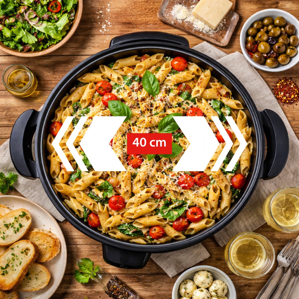 alpina DV-4042 Multifunctional pan, 1500 W, Black