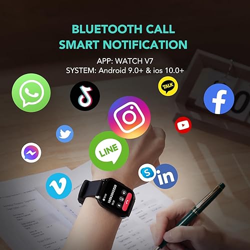 Miniatura 2 de SKG Reloj inteligente para hombres y mujeres (respuestahacer llamadas), reloj inteligente de 1.95 pulgadas para iPhone Android, 123+ rastreador de