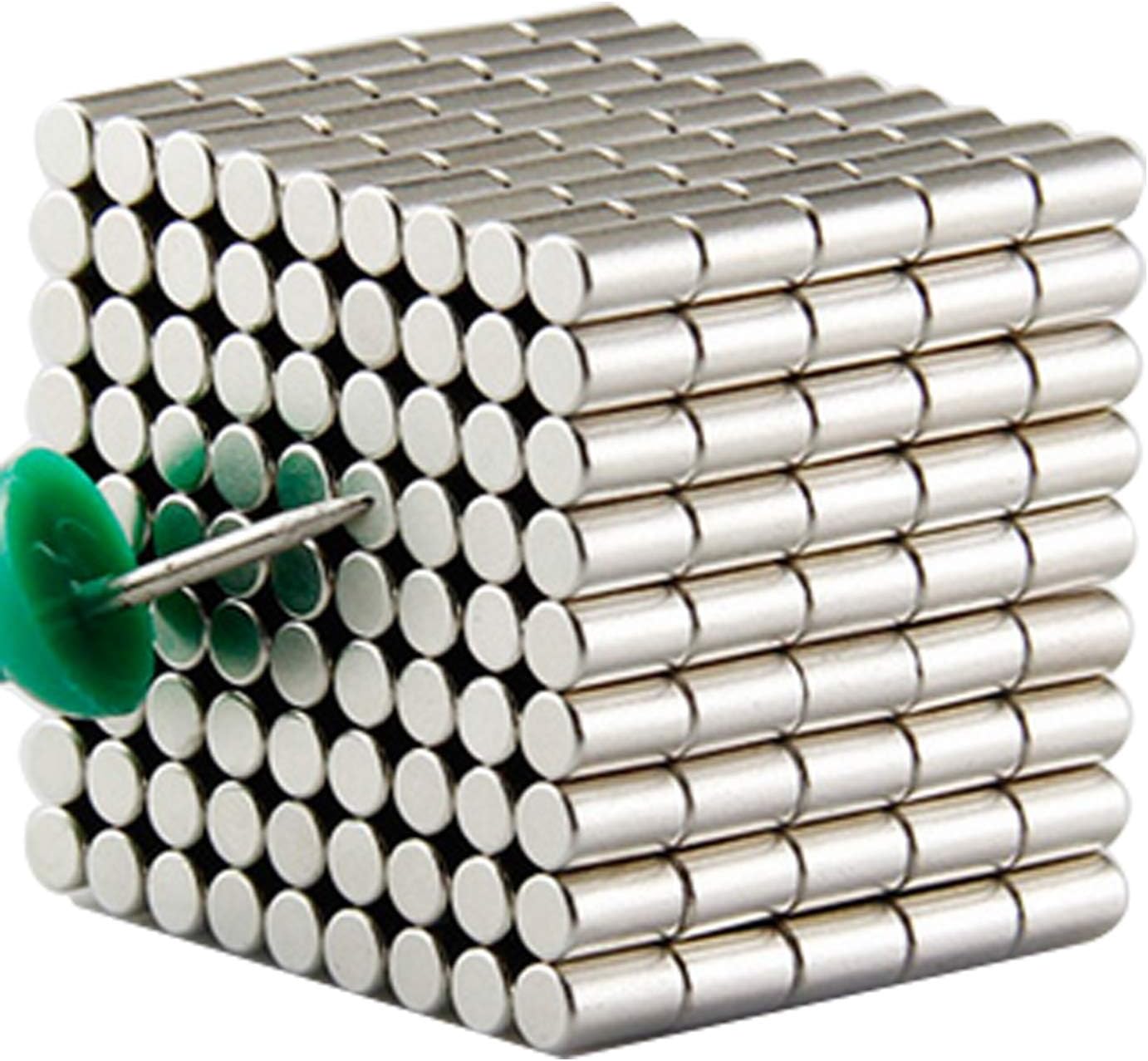 100 Pieces 3x5mm DIY Personalized Multi-Use for Fridge Door Whiteboard Magnetic Map Magnetic Screen Door Bulletin Boards Refrigerators Round Cylinder Magnets