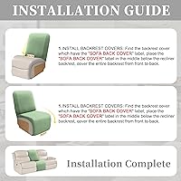 Vista 275 de Fundas 100% impermeables para sofá reclinable seccional, fundas para sofá reclinable en forma de L, funda para sofá seccional de esquina