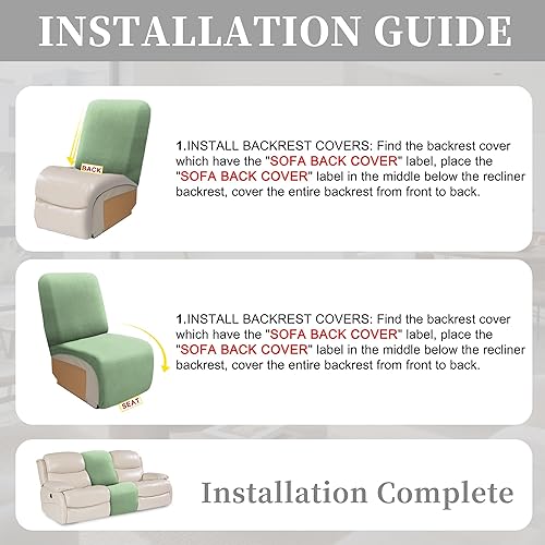 Miniatura 275 de Fundas 100% impermeables para sofá reclinable seccional, fundas para sofá reclinable en forma de L, funda para sofá seccional de esquina en forma de