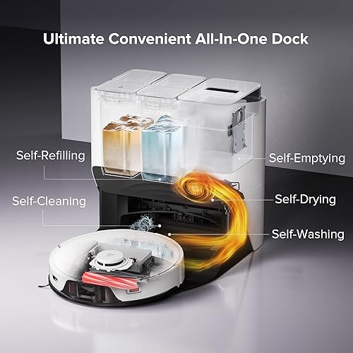 Miniatura 2 de roborock S8 Pro Ultra Robot Aspirador y trapeador, secado automático, lavado automático, cepillo doble elevable y trapeador sónico, succión de 6000