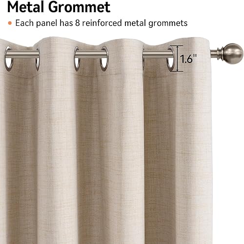 Miniatura 7 de Cortinas para puerta corrediza 100% Blackout Shield, cortinas extra anchas de 84 pulgadas de largo, cortinas con ojales para puerta de patio para