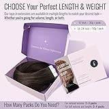 Fshine Extensions Cheveux Naturels Adhésif Seamless 50 g 45 cm 20 pcs Bande Adhésive Châtain Foncé Tape in Remy Humain Hair Invisible pour Femmes Filles Débutantes Mariage Bal de Promo Fête Couleur 2 - 5