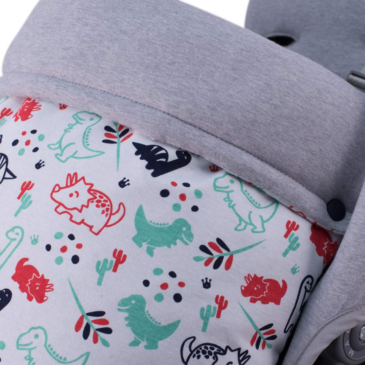JYOKO KIDS Sacco impermeabilizzato per passeggino compatibile con Maclaren (Dino Party, Cotone)