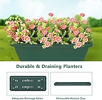 Vista 3 de OYEAL Cama de jardín elevada de 4 niveles, jardineras verticales para interior y exterior, caja de plantación elevada con patas, jardinera elevada