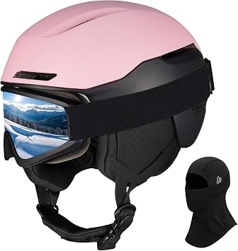 Ski Helmet X13 Snowboard Helmet Set with OTG Ski Goggles for Adult | Durable PC shell, protective EPS foam,ASTM F-2040 and CE EN1077 certified,anti-fog UV400 OTG ski goggles&ski mask,9 vents