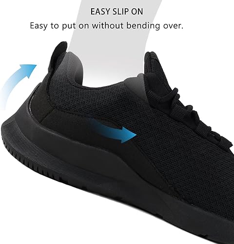 Miniatura 2 de Tenis sin cordones para hombre, informales, antideslizantes, ligeros, transpirables, atléticos, tenis, gimnasio, caminar, correr