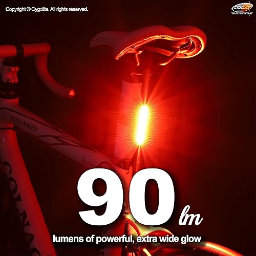 Miniatura 2 de Cygolite Hotrod - Luz trasera de bicicleta de 90 lúmenes, 6 modos nocturnos y diurnos, LED anchos y brillantes, compacto y elegante, resistente al