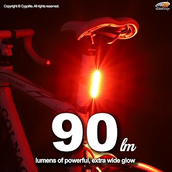 Cygolite Hotrod 90 Lumen Bike Tail Light & 110 Lumen Front Bike Light Bundle - 6 Modes Tail & 6 Modes Front - Wide Glowing LEDs - Water Resistant - USB Rechargeable