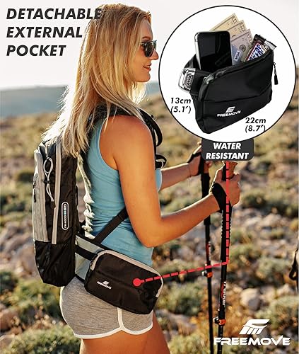 Miniatura 4 de Mochila de 10 L, bolsillo para teléfono, adecuada como mochila ligera para senderismo, correr, MTB, ciclismo, bolsa de agua no incluida